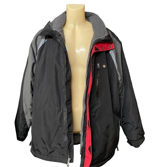 Vintage Cherokee Hooded Windbreaker with Removable & Reversible Fleece Lining M - Picture 4 of 11